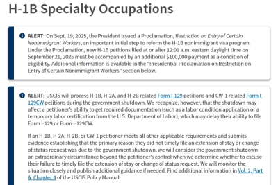 H1B新规细则公布！这些情况不用缴纳10美金万申请费